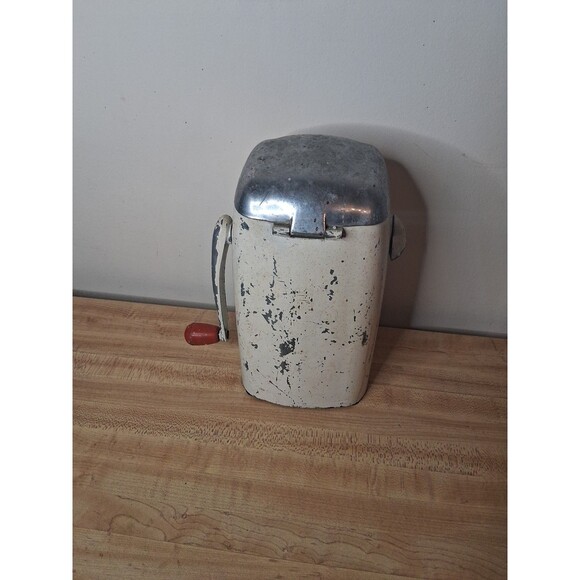 Vintage Manual Ice Crusher Chrome Metal – Retro Barware Kitchen Tool – Works - Picture 2 of 7